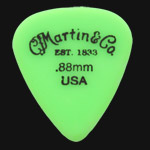 C F Martin Number 5 Delrin Fluorescent Green 0.88mm Guitar Picks
