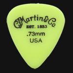 C F Martin Number 5 Delrin Fluorescent Yellow 0.73mm Guitar Picks