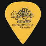 Dunlop Tortex Sharp 0.73mm Yellow Guitar Picks