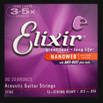 Elixir Bronze Nanoweb 12 String Guitar Strings .013 - .056