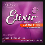 Elixir Bronze Nanoweb 12 String Guitar Strings .010 - .047