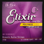Elixir Bronze Polyweb 12 String Guitar Strings .013 - .056