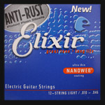 Elixir Nanoweb Electric Guitar Strings .010 - .046 Elixir Nanoweb Electric Guitar Strings .010 - .046