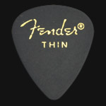 Fender Classic Celluloid 351 Black Thin Guitar Picks