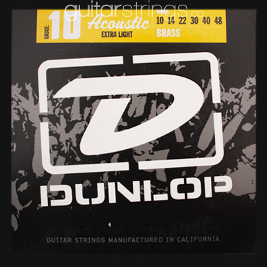Dunlop Acoustic Brass Guitar Strings .010 - .048 - Click Image to Close