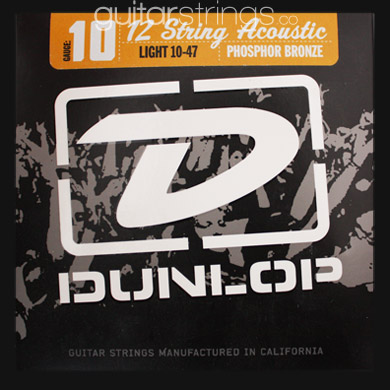 Dunlop Acoustic Phosphor Bronze 12 String Guitar Strings .010 - .047 - Click Image to Close