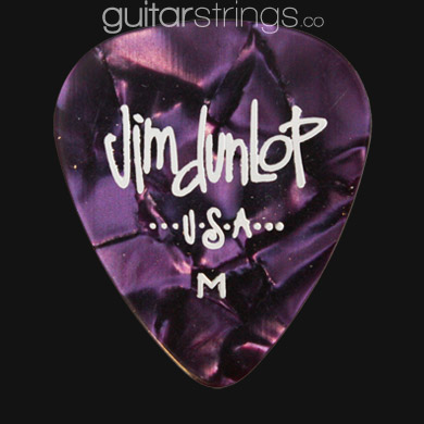 Dunlop Celluloid Classics Standard Purple Perloid Medium Guitar Picks - Click Image to Close