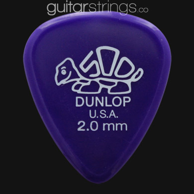 Dunlop Delrin 500 Standard 2.0mm Purple Guitar Picks - Click Image to Close
