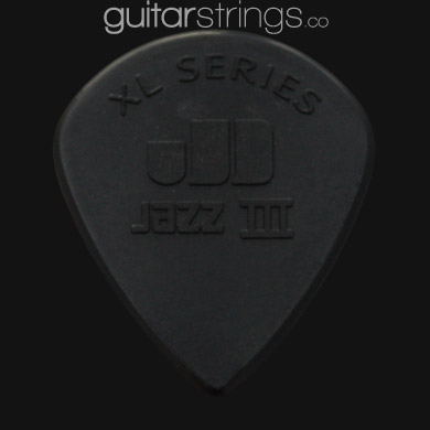 Dunlop Nylon Jazz III XL Black Stiffo Sharp 1.38mm Guitar Picks - Click Image to Close