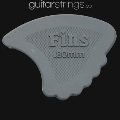 Dunlop Nylon Fins 0.80mm Grey Guitar Picks - Click Image to Close