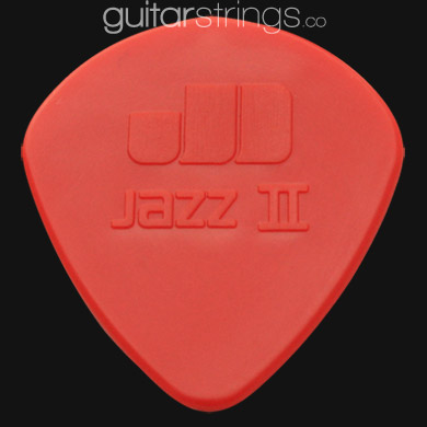 Dunlop Nylon Jazz II Red Nylon Semi 1.18 mm Guitar Picks - Click Image to Close