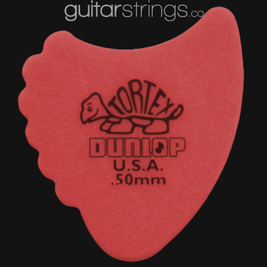 Dunlop Tortex Fins 0.50mm Red Guitar Picks - Click Image to Close