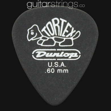 Dunlop Tortex Pitch Black Standard 0.60mm Guitar Picks - Click Image to Close
