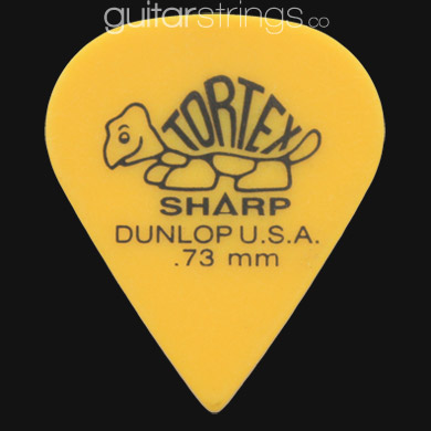 Dunlop Tortex Sharp 0.73mm Yellow Guitar Picks - Click Image to Close