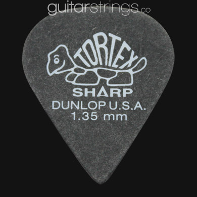 Dunlop Tortex Sharp 1.35mm Black Guitar Picks - Click Image to Close