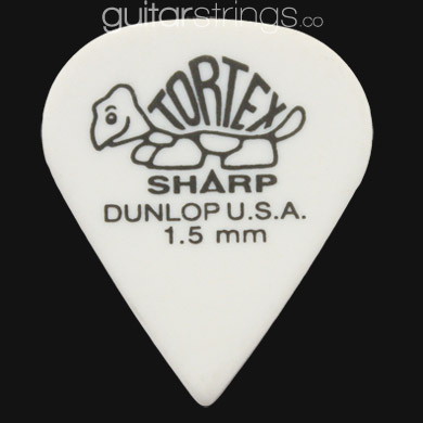 Dunlop Tortex Sharp 1.5mm White Guitar Picks - Click Image to Close