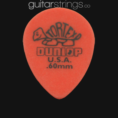 Dunlop Tortex Small Tear Drop 0.60mm Orange Guitar Picks - Click Image to Close
