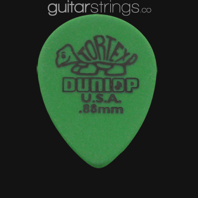 Dunlop Tortex Small Tear Drop 0.88mm Green Guitar Picks - Click Image to Close