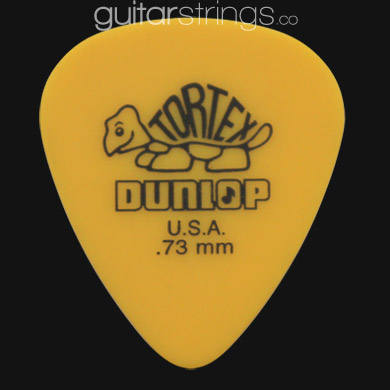 Dunlop Tortex Standard 0.73mm Yellow Guitar Picks - Click Image to Close