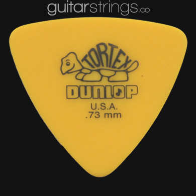 Dunlop Tortex Triangle 0.73mm Yellow Guitar Picks - Click Image to Close