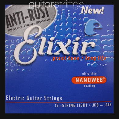 Elixir Nanoweb Electric Guitar Strings .010 - .046 - Click Image to Close