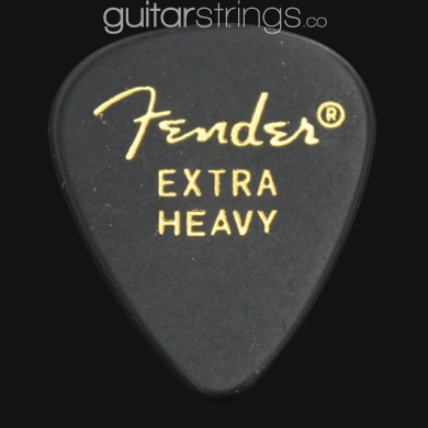 Fender Classic Celluloid 351 Black Extra Heavy Guitar Picks - Click Image to Close