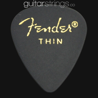 Fender Classic Celluloid 351 Black Thin Guitar Picks - Click Image to Close