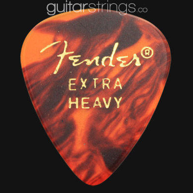 Fender Classic Celluloid 351 Tortoiseshell Extra Heavy Guitar Picks - Click Image to Close