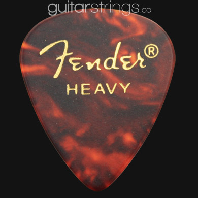 Fender Classic Celluloid 351 Tortoiseshell Heavy Guitar Picks - Click Image to Close