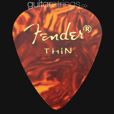 Fender Classic Celluloid 351 Tortoiseshell Thin Guitar Picks - Click Image to Close