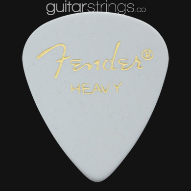 Fender Classic Celluloid 351 White Heavy Guitar Picks - Click Image to Close