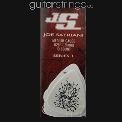 Planet Waves Joe Satriani Signature White Medium Guitar Picks - Click Image to Close