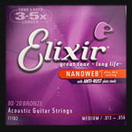 Elixir Bronze Nanoweb Guitar Strings .013 - .056